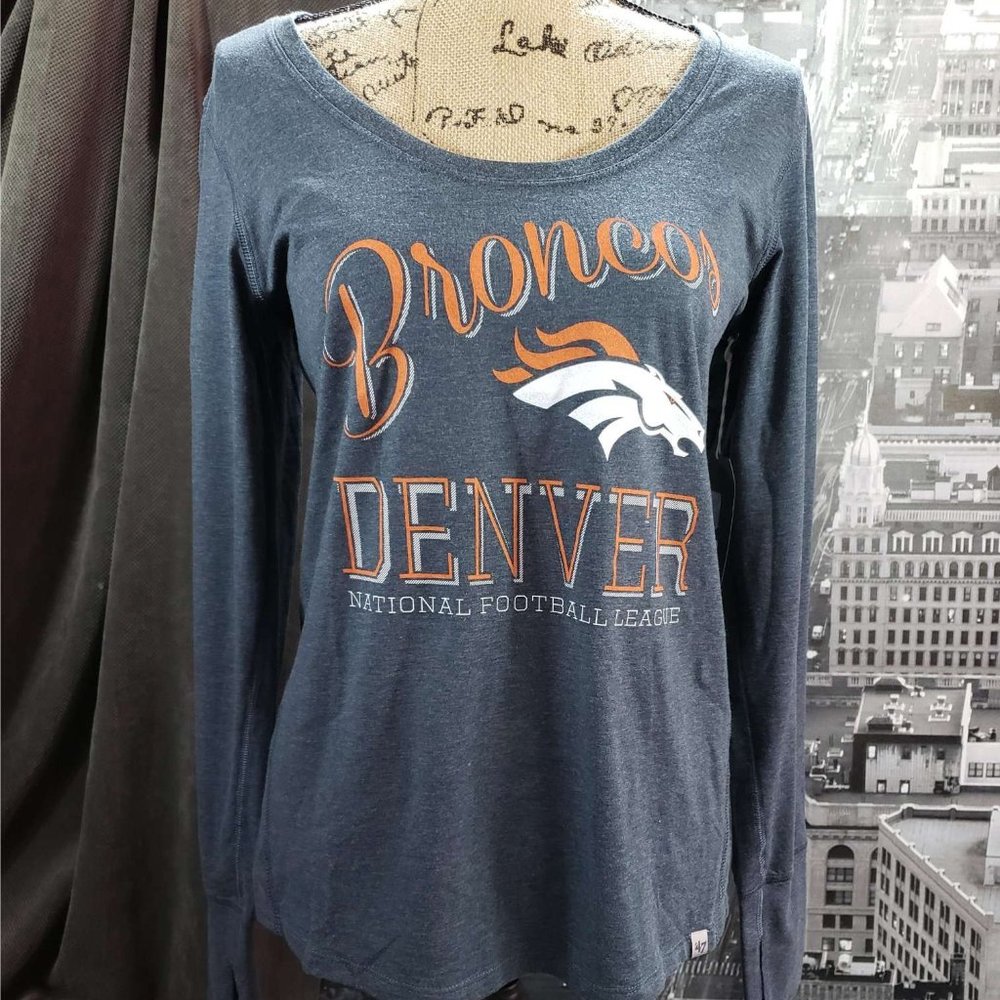 NFL Denver Broncos Long Sleeve Ladies Med Top